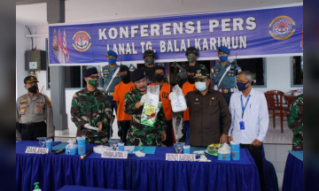 Tim F1QR Lanal Tanjung Balai Karimun Gagalkan Penyeludup Narkoba Seberat 2 Kg