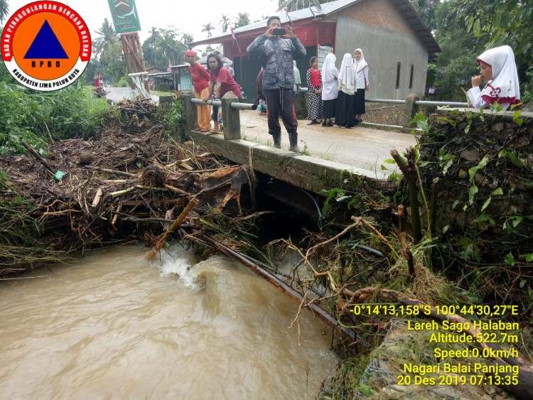 BNPB Sebut 8 Kecamatan di Limapuluh Kota Terdampak Banjir dan Longsor 
