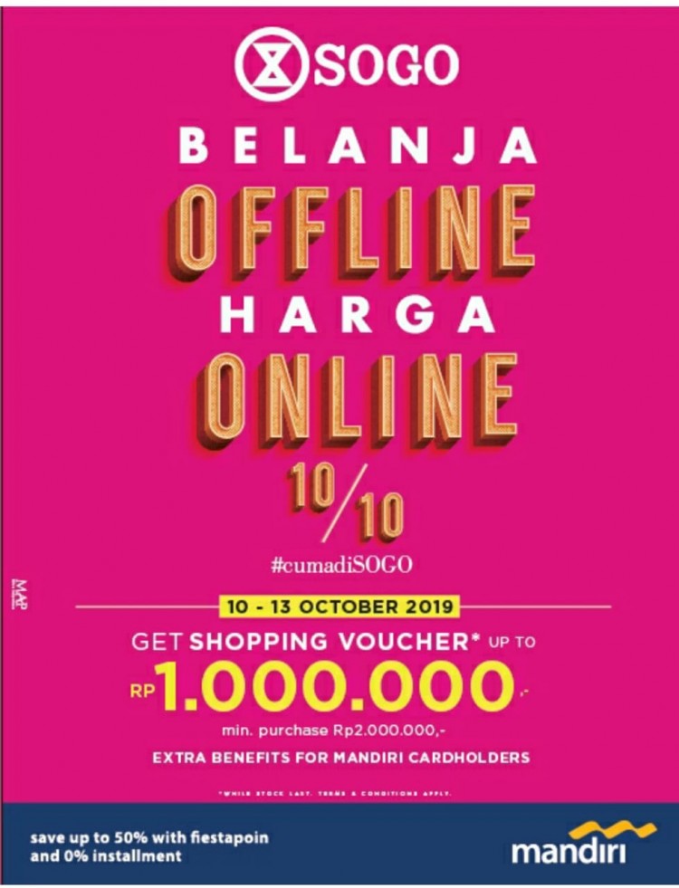 Program ‘Belanja Offline Harga Online’ Dalam Kampaye 10/10 di SOGO Department Store